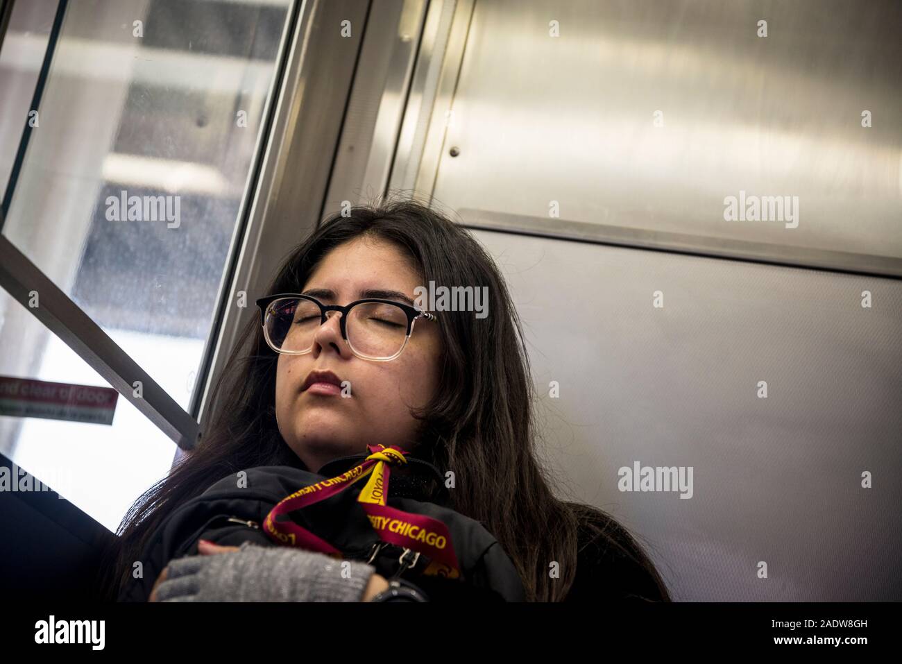 People sleeping on train hi-res stock photography and images - Alamy