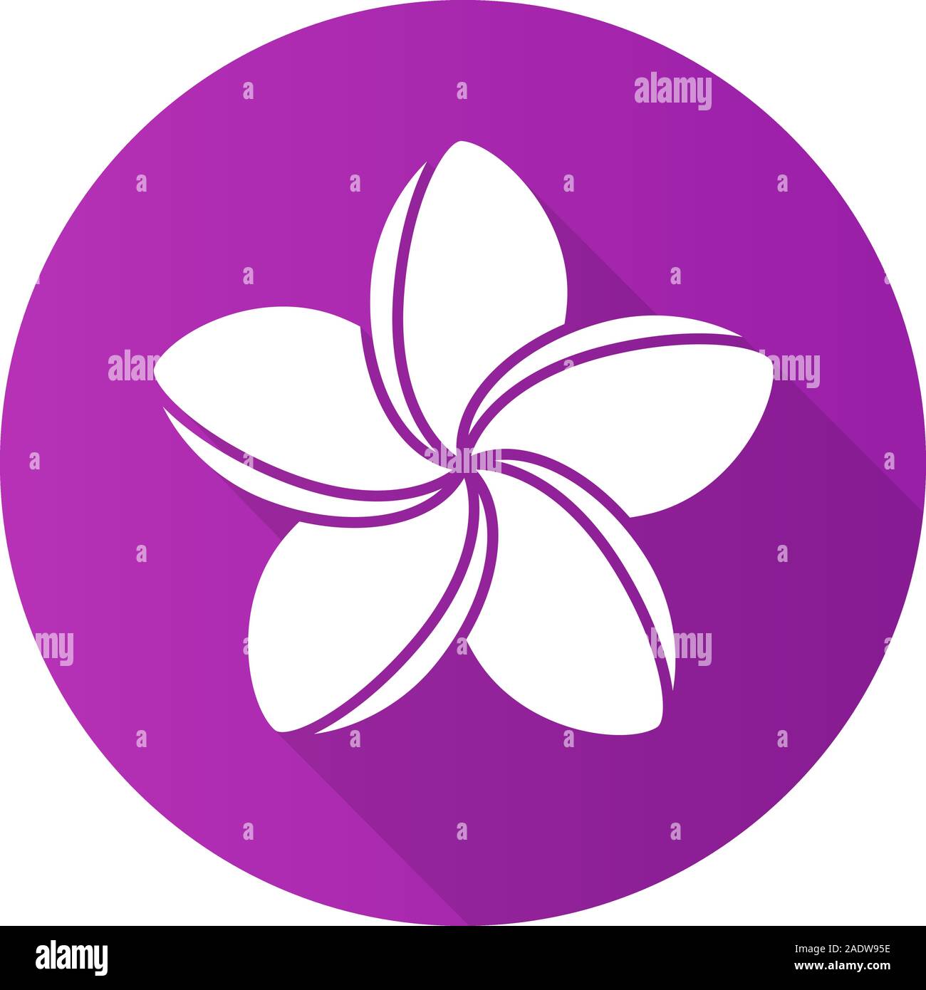 Spa Salon Plumeria Flower Flat Design Long Shadow Icon Aromatherapy Vector Silhouette Symbol Stock Vector Image Art Alamy