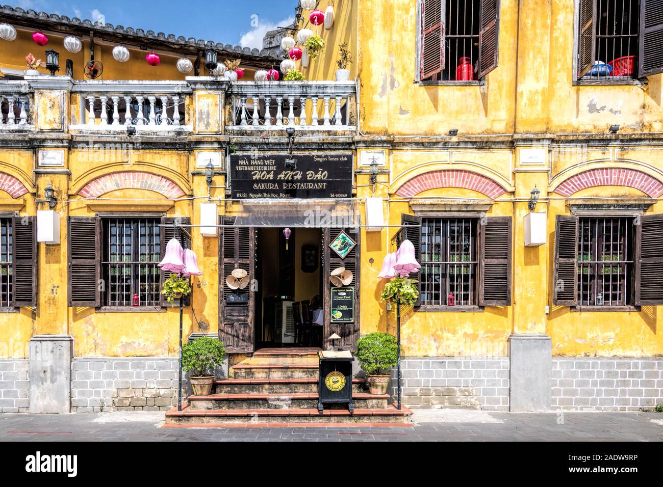 Colourful exterior bar cafe restaurant Hoi An Riverfront, Vietnam Stock Photo Alamy
