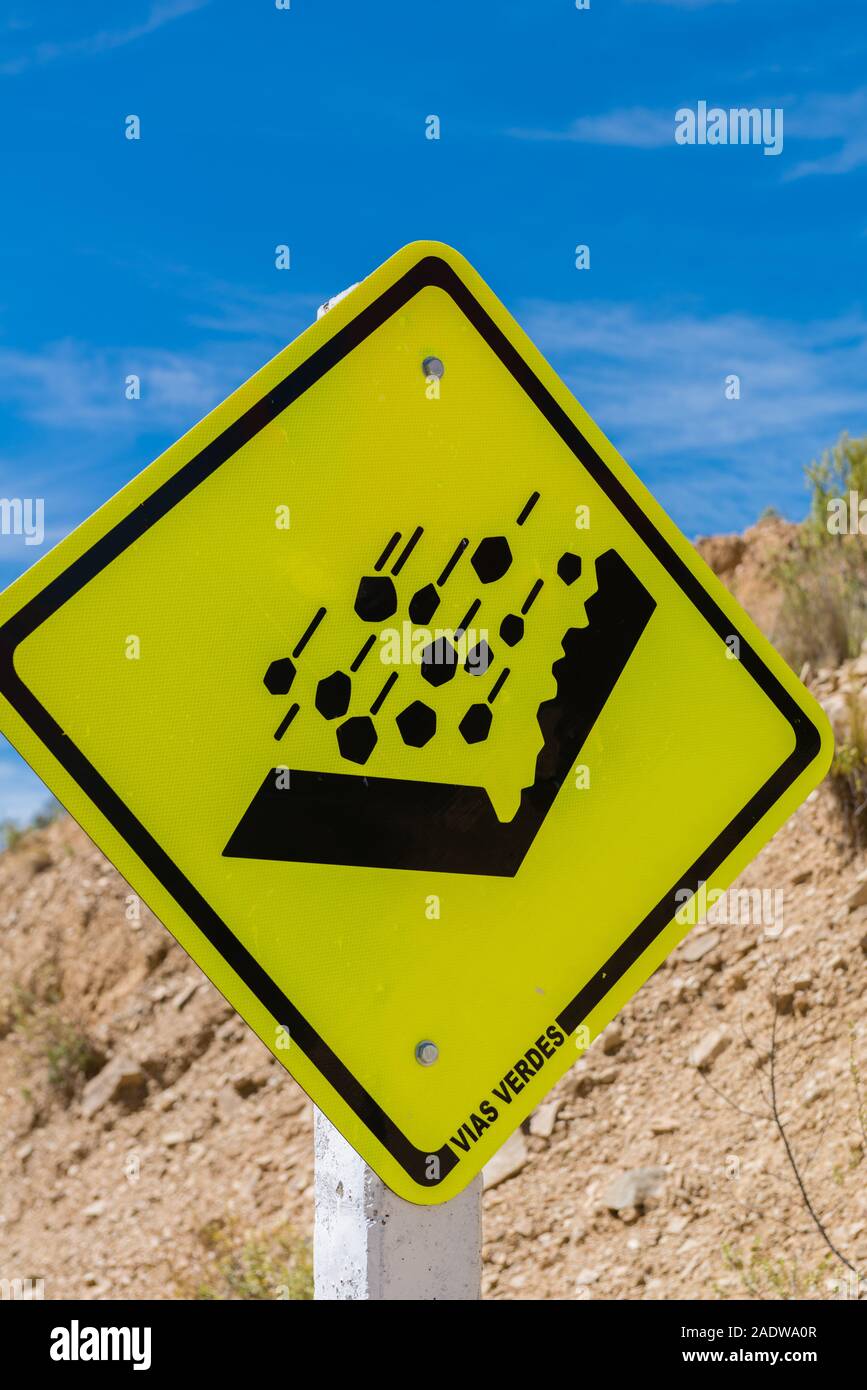 Road sign, Bolivia, Latin America Stock Photo