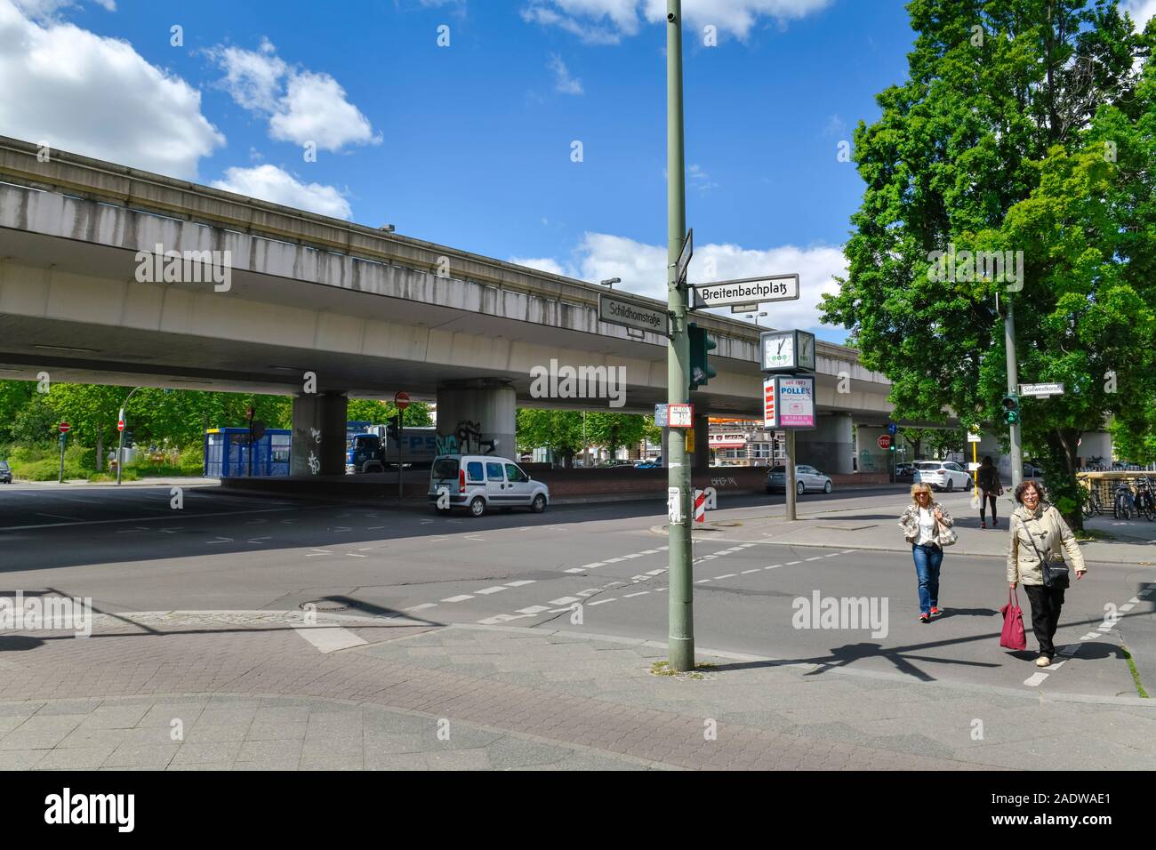 Autobahnbrücke, Breitenbachplatz, Dahlem, Steglitz-Zehlendorf, Berlin, Deutschland Stock Photo