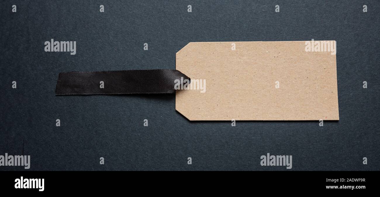 Download Black Friday Sale Concept Kraft Recycled Price Tag Blank Mockup With Satin Ribbon Isolated Against Black Background Copy Space Stock Photo Alamy PSD Mockup Templates