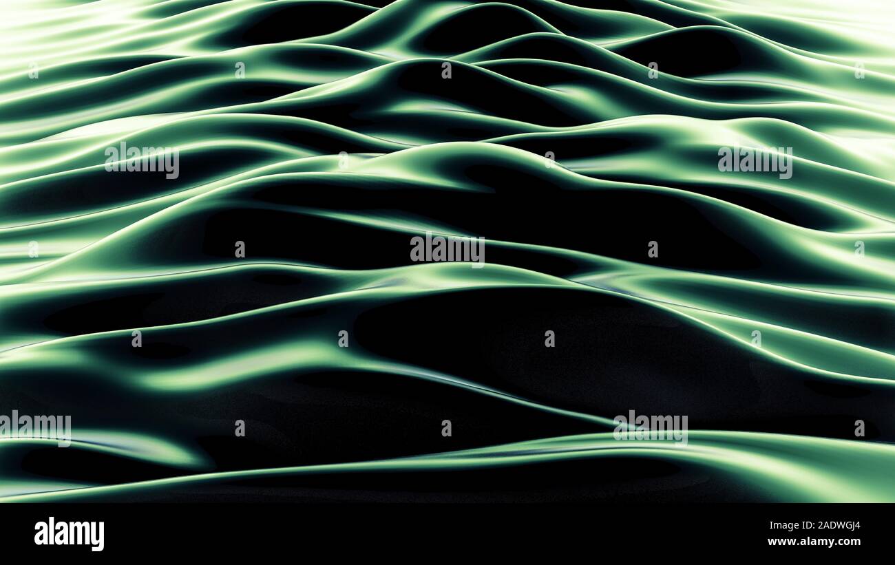 Luxury Green Drapery Fabric Background 33d Rendering 3d