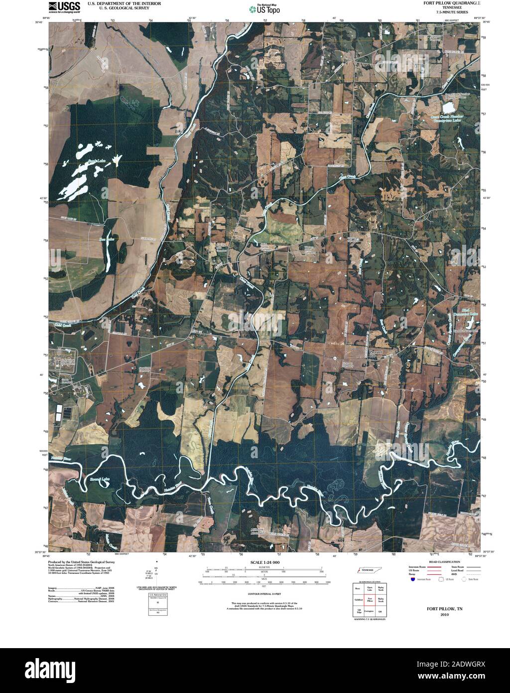 Usgs Topo Map Tennessee Tn Fort Pillow 20100426 Tm Restoration