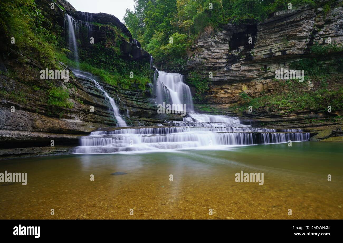 Waterfall in Cummins Falls State Park, Tennessee  Stock Photo