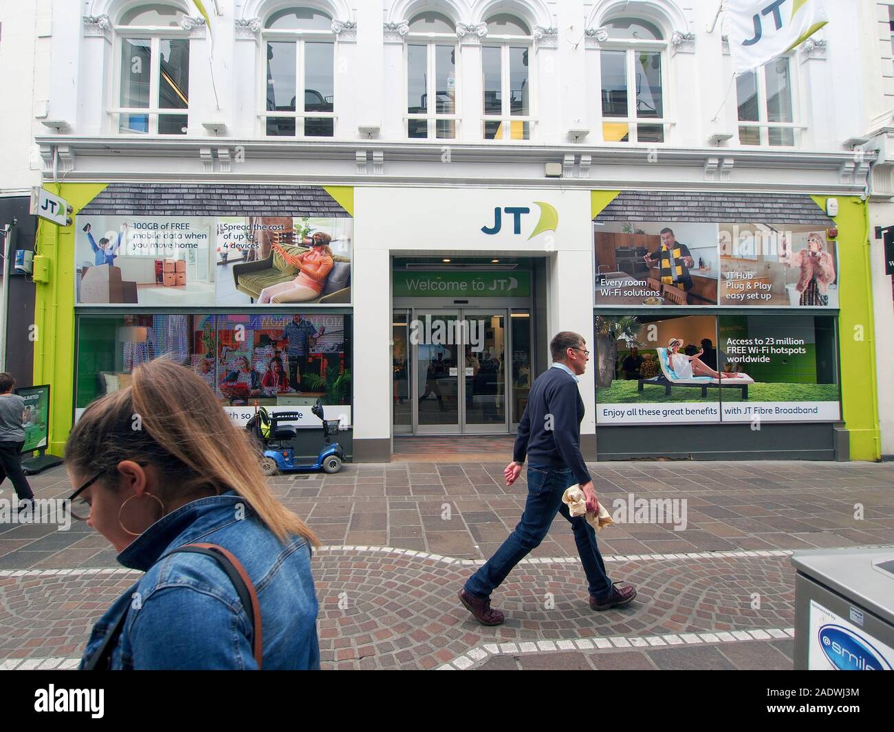 A Jersey Telecom shop in St. Helier Stock Photo - Alamy