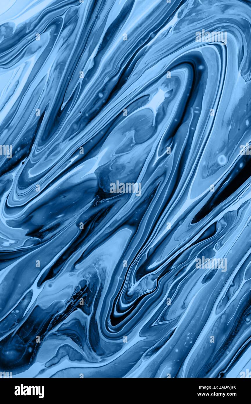 Liquid abstract art. Liquid abstract art. Abstract texture of liquid acrylic. Vertical frame. Stock Photo
