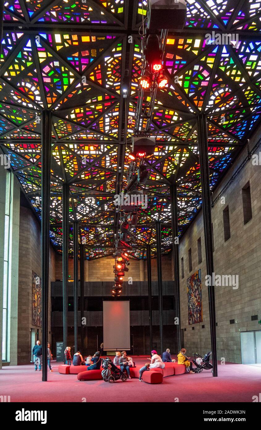 The world's largest stainedglass ceiling by Leonard French in the