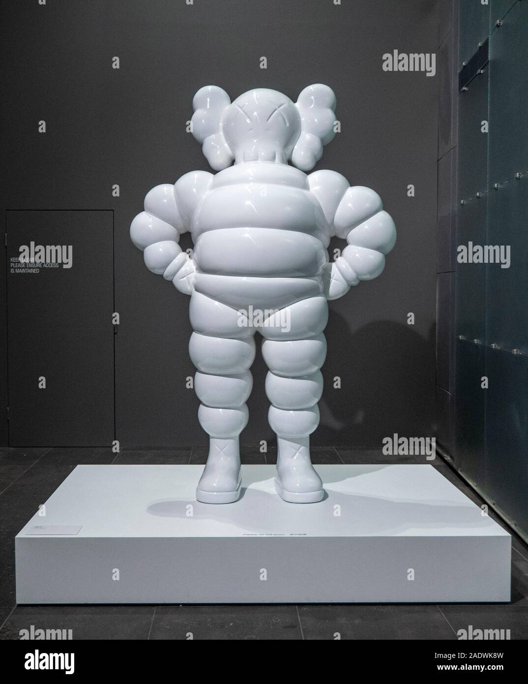 by Brian Donnelly aka KAWS sculptor and graffiti artist exhibition at National Gallery of Victoria NGV Melbourne Australia. Stock Photo