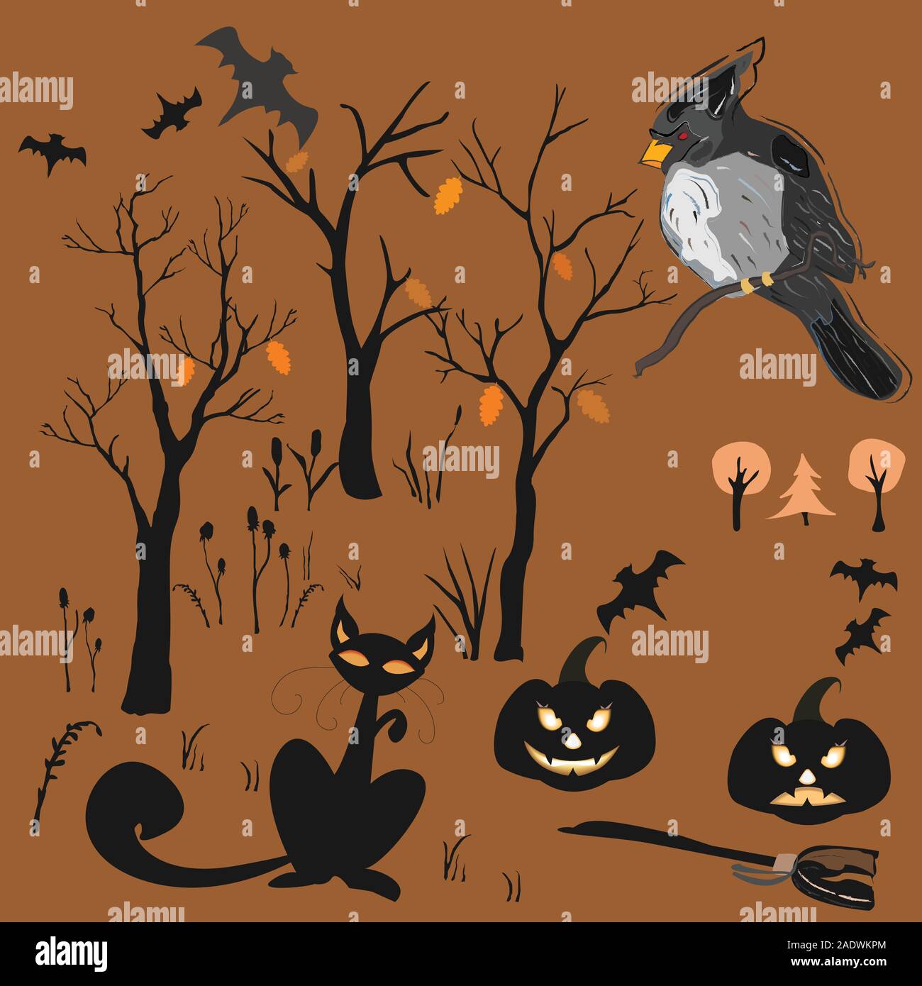 Halloween Element Set. Vector Illustration Stock Vector Image & Art - Alamy