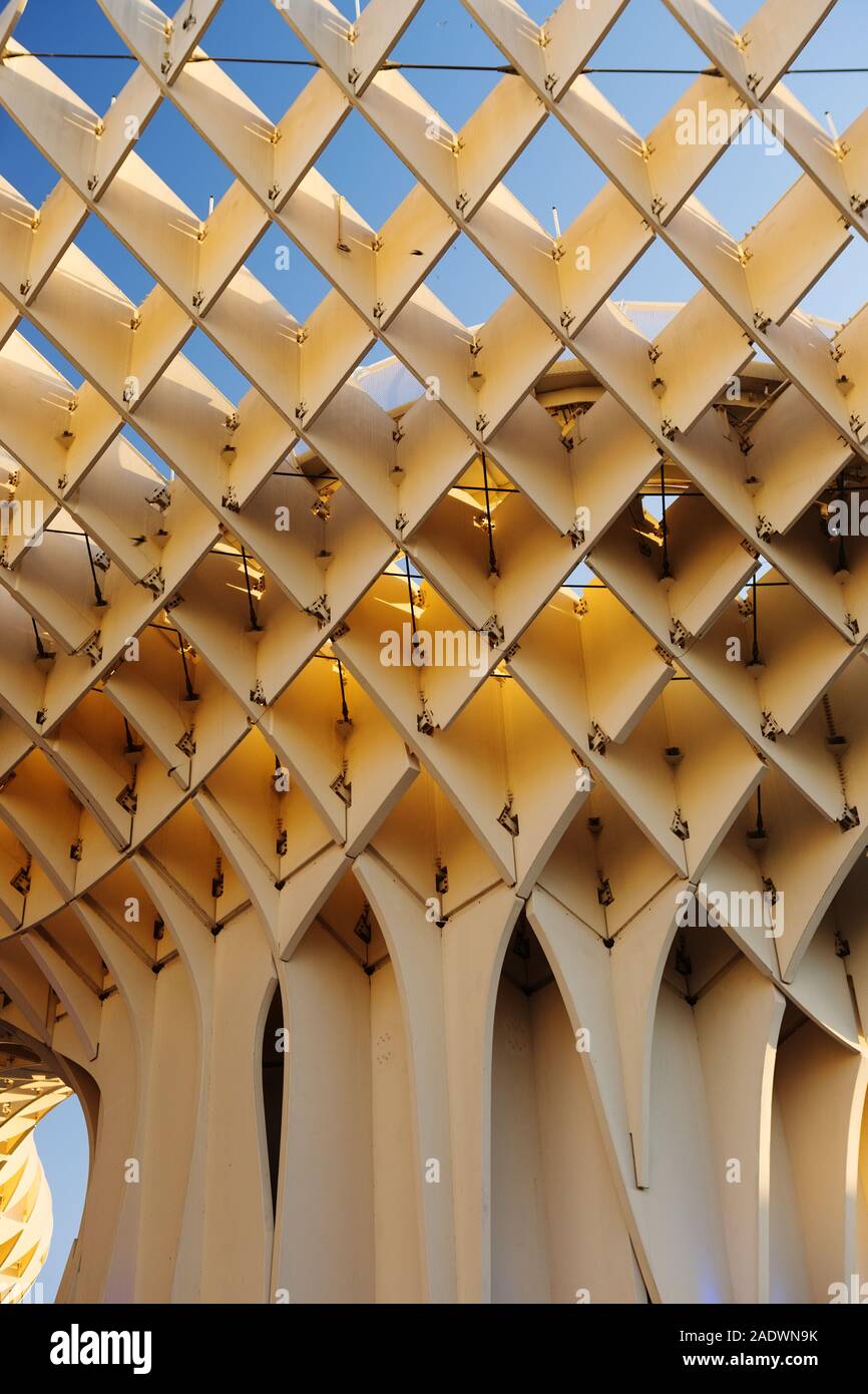 Detail of the Metropol Parasol in Seville, Spain Stock Photo