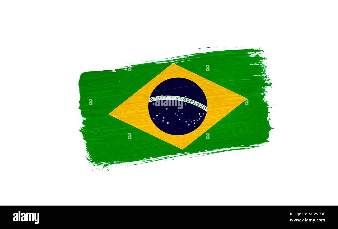 Brazil brush stroke hi-res stock photography and images - Alamy