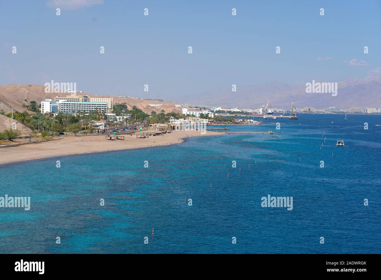 The Red Sea and Eilat bay Stock Photo