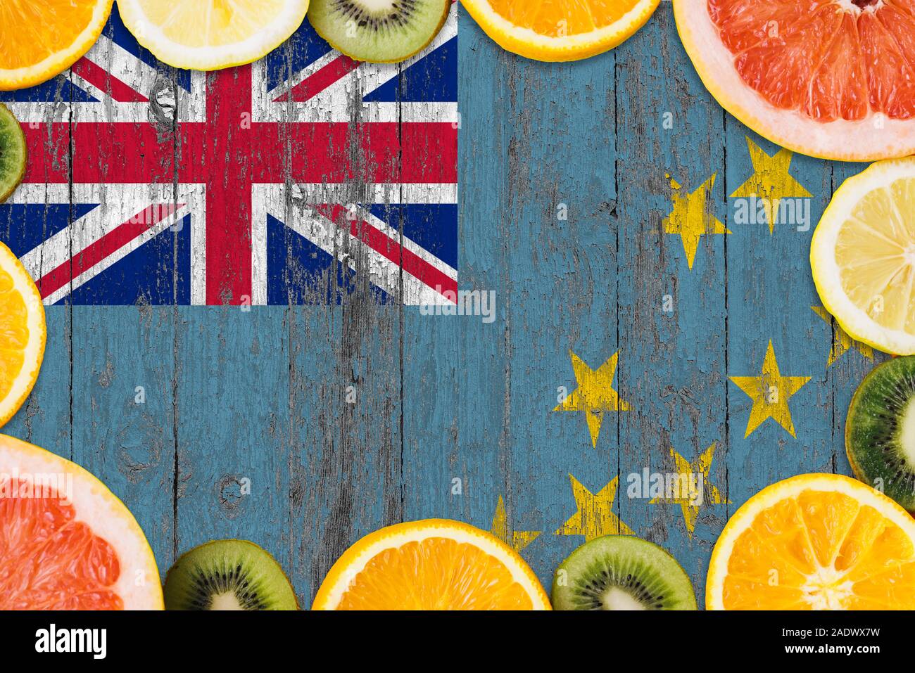 Tuvalu food concept. Fresh fruits from traditional gardens. Cooking