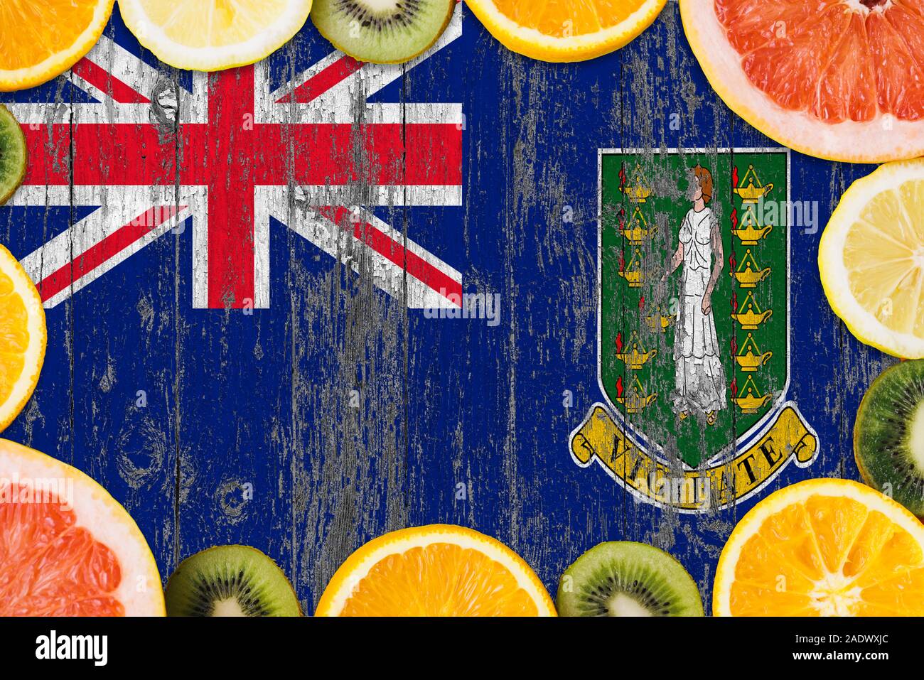 British Virgin Islands food concept. Fresh fruits from traditional