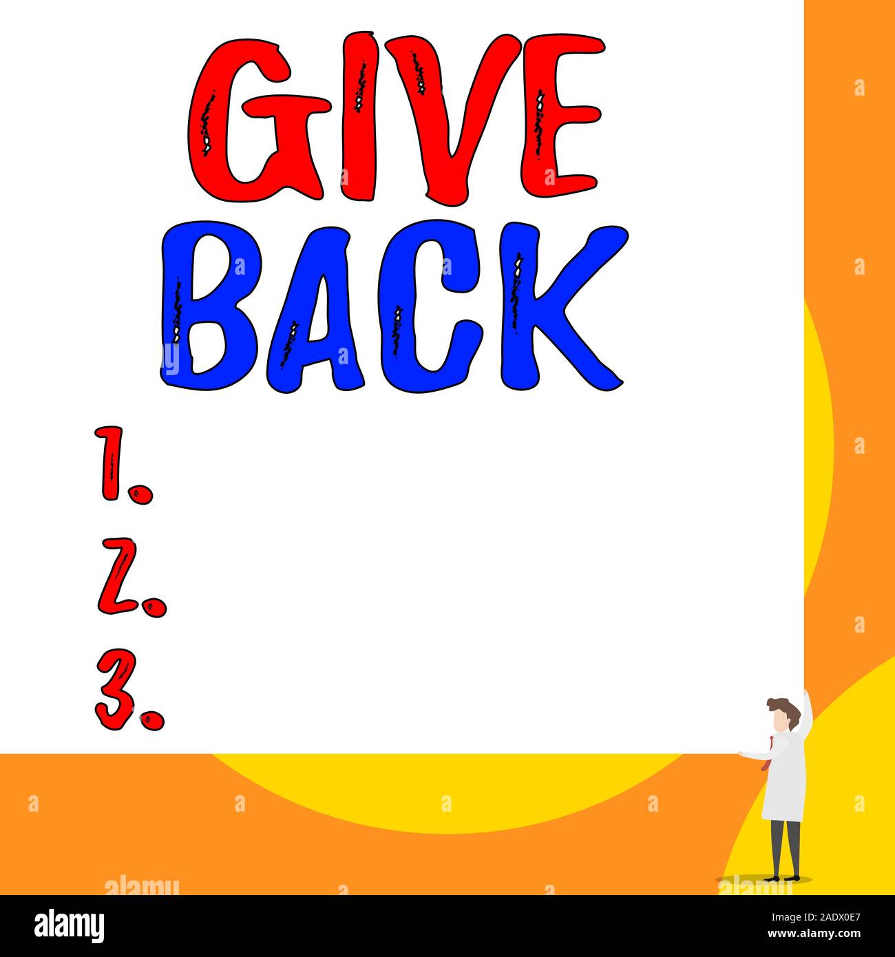 Conceptual Hand Writing Showing Give Back Concept Meaning The Act Of Giving Someone Something That They Owned Or Had Before Young Woman Holding Two H Stock Photo Alamy