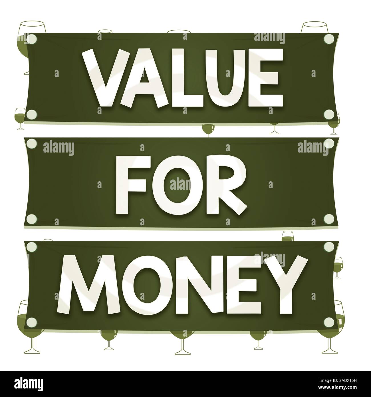 Text sign showing Value For Money. Business photo text reference to something is well worth the money spent on it Wooden panel attached nail colorful Stock Photo