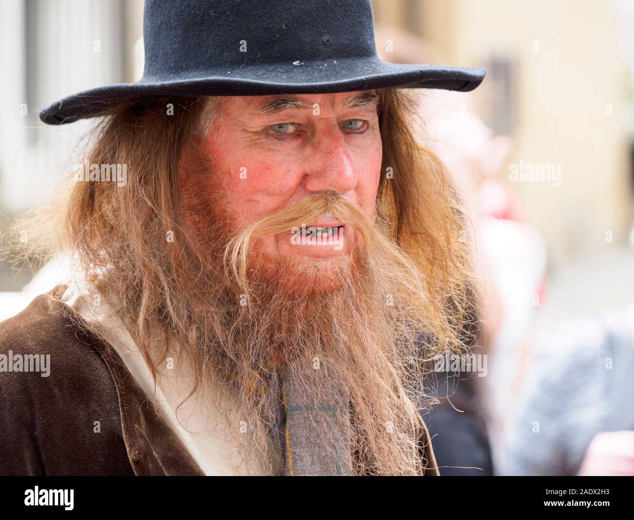 Actor John Endicott as Fagin from Oliver Twist in the Rochester Dickens Festival 2019. Stock Photo