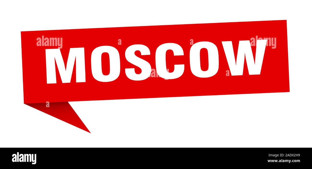 Moscow sticker. Red Moscow signpost pointer sign Stock Vector Image ...