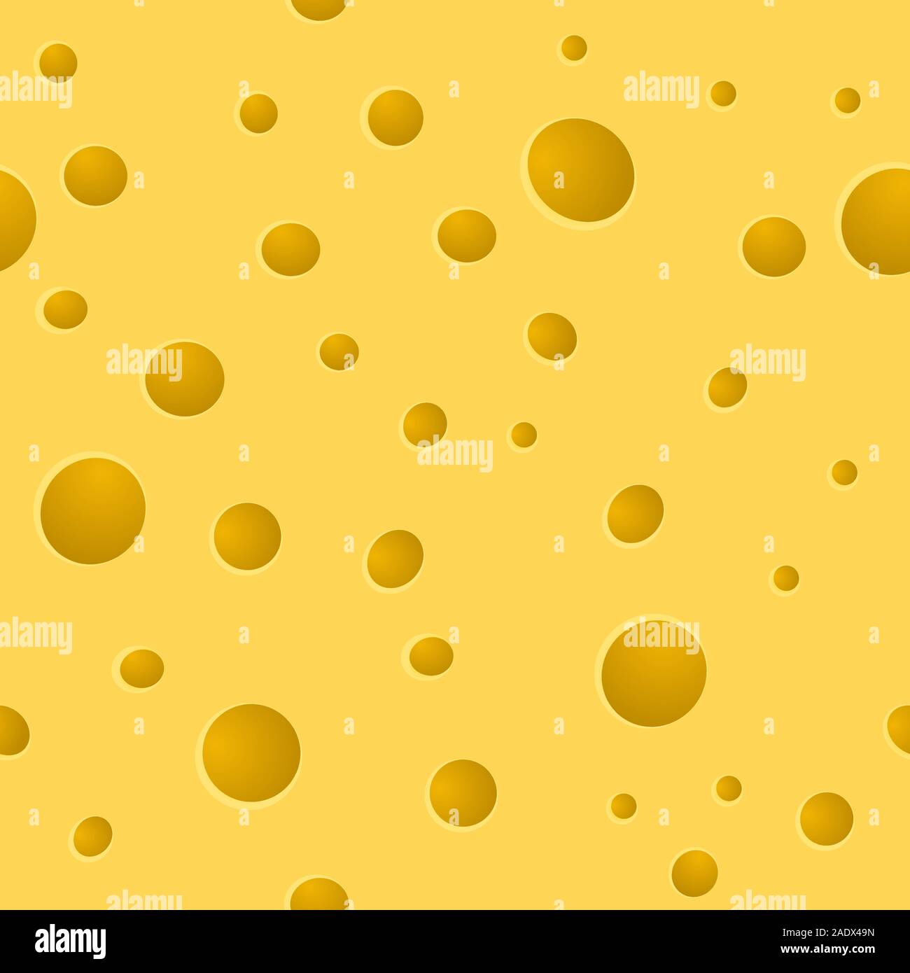 Cheese holes, raw texture. vector seamless pattern. Background food Stock Vector