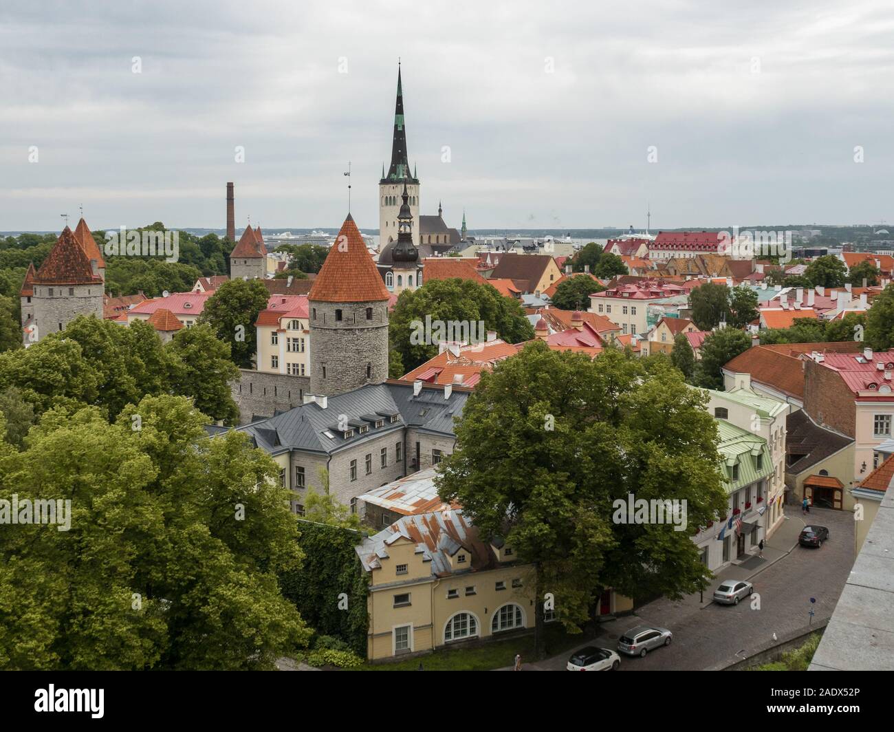 Tallinn Old Town, UNESCO world herritage site. Stock Photo