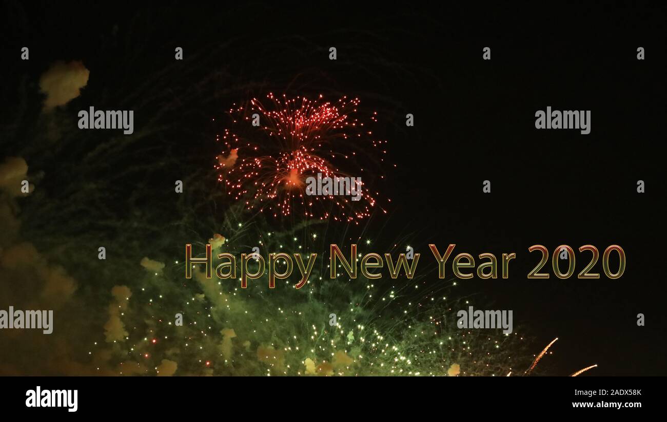Firework New Year's Eve rockets Stock Photo - Alamy