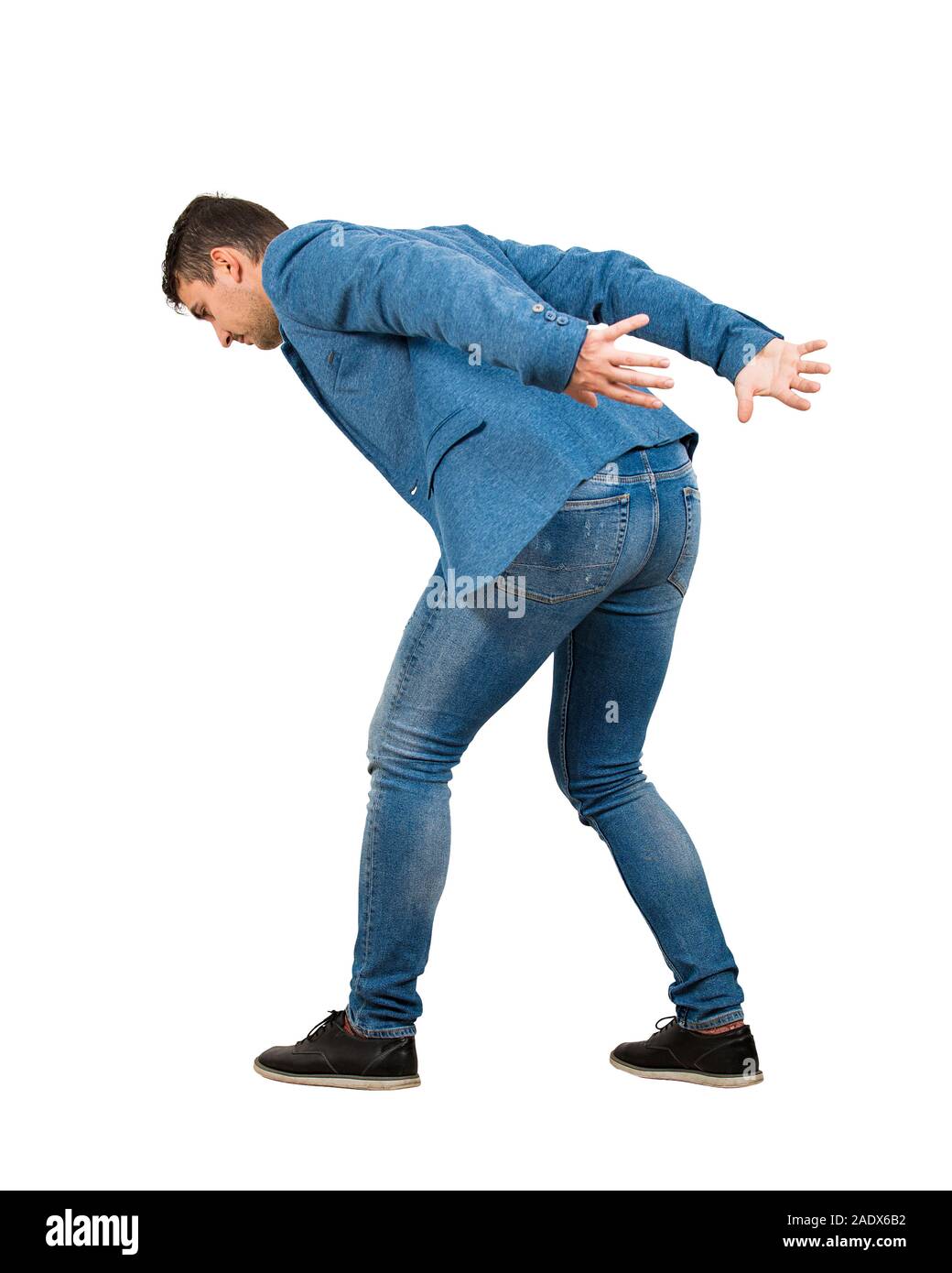 Bent down. йога поза кошки. Bent down. человек нагнулся. девушка наклонетчя вперёд.