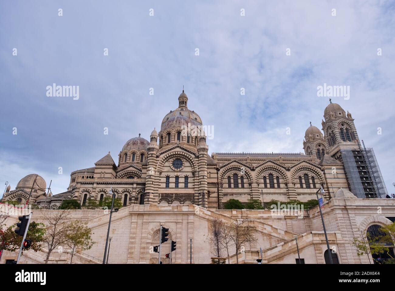Cathédrale La Major - Cathedral of Saint Mary Major in Marseille, France, Europe Stock Photo