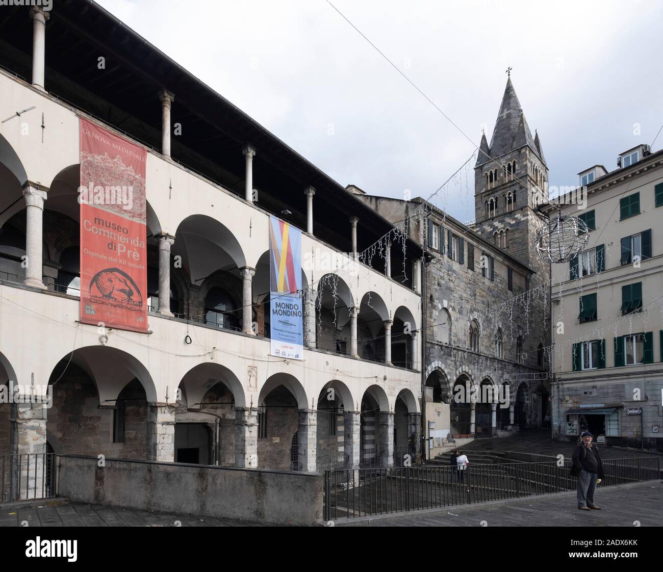 Museoteatro Commenda di San Giovanni di Pré museum theatre in Genoa, Italy, Europe Stock Photo