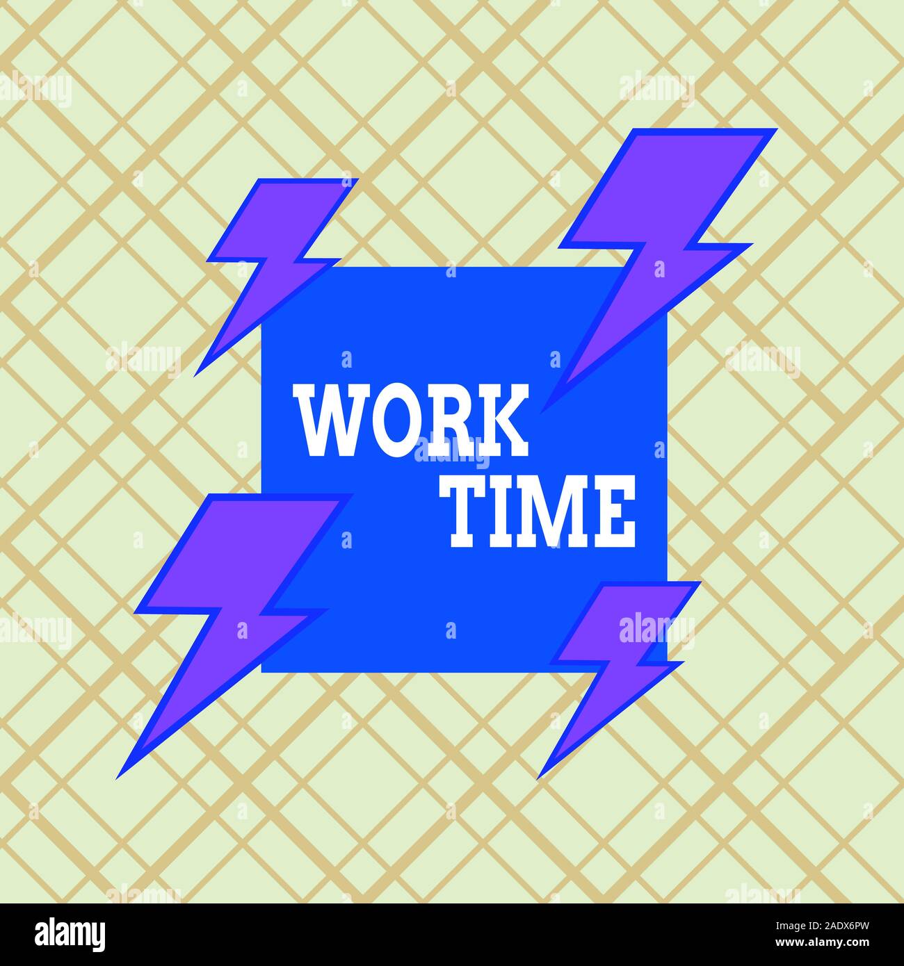 Writing note showing Work Time. Business concept for period starts when ...