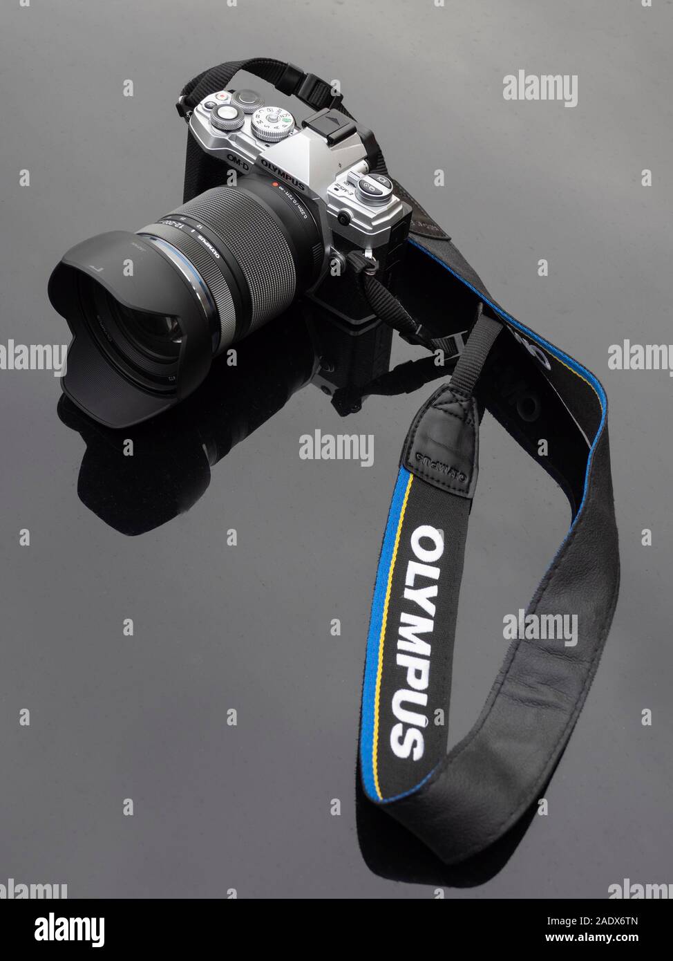 Olympus E-M5 mark II digital mirrorless camera Stock Photo