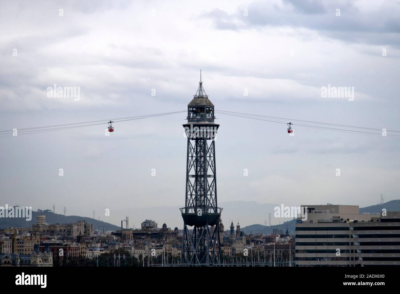 Montjuïc cable car in Barcelona, Spain, Europe Stock Photo Alamy