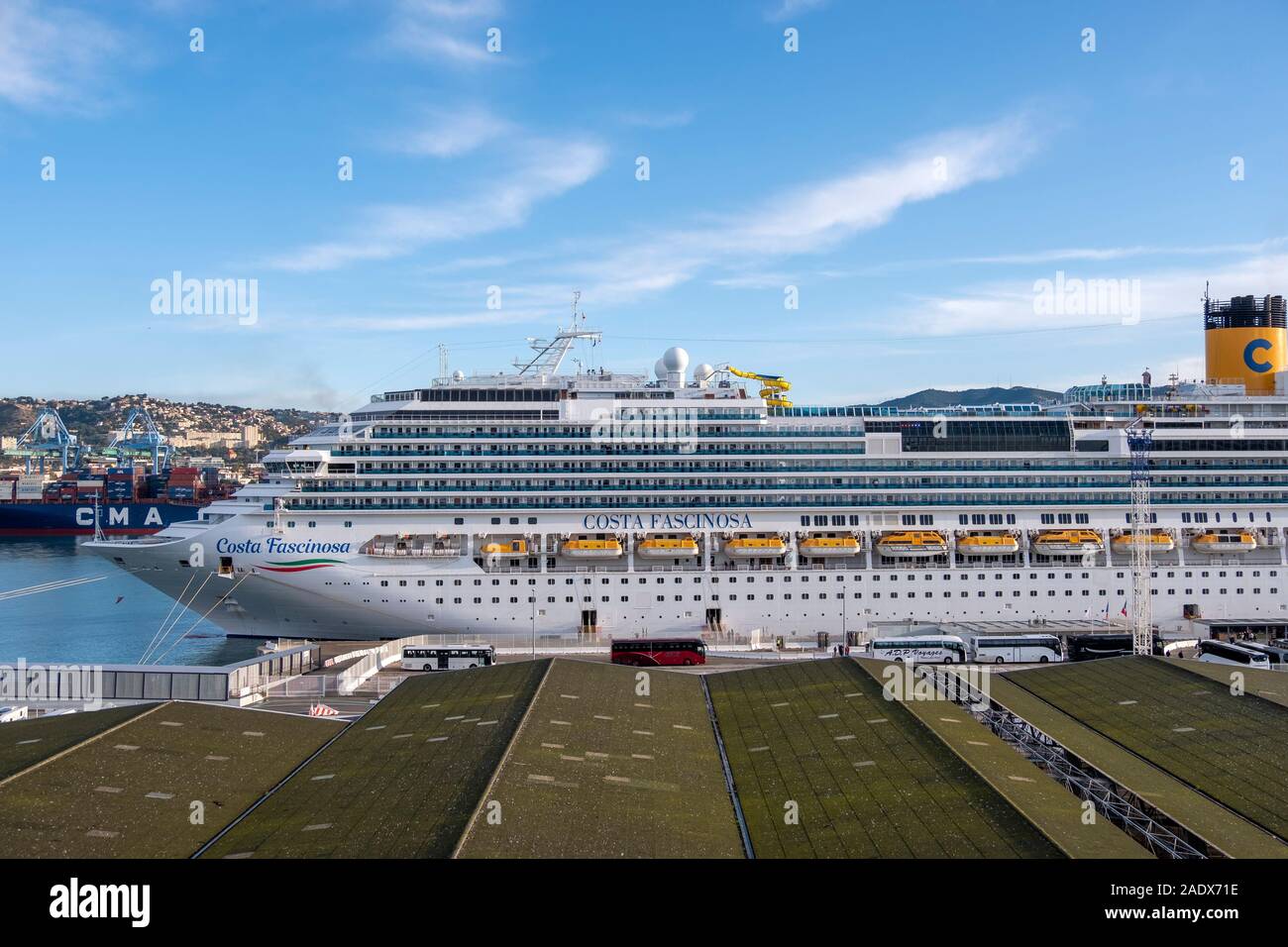 Costa Fascinosa cruise ship docked in Marseille, France Stock Photo - Alamy