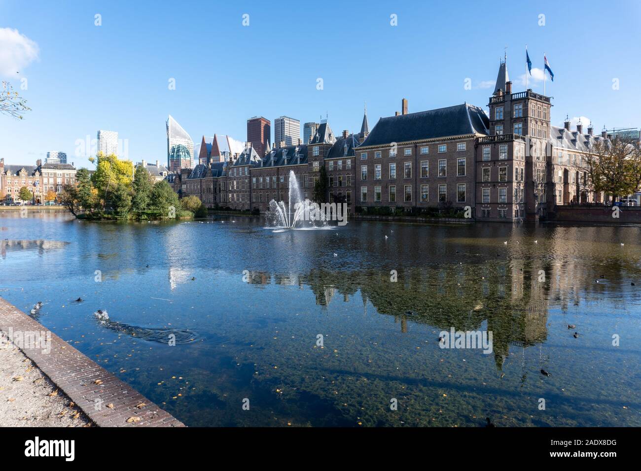 The Binnenhof, location of the Dutch government in The Hague Stock Photo