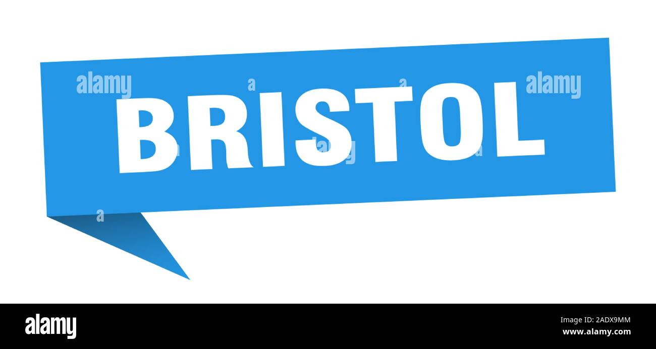 Bristol sticker. Blue Bristol signpost pointer sign Stock Vector Image