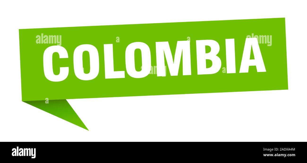 Colombia sticker. Green Colombia signpost pointer sign Stock Vector ...