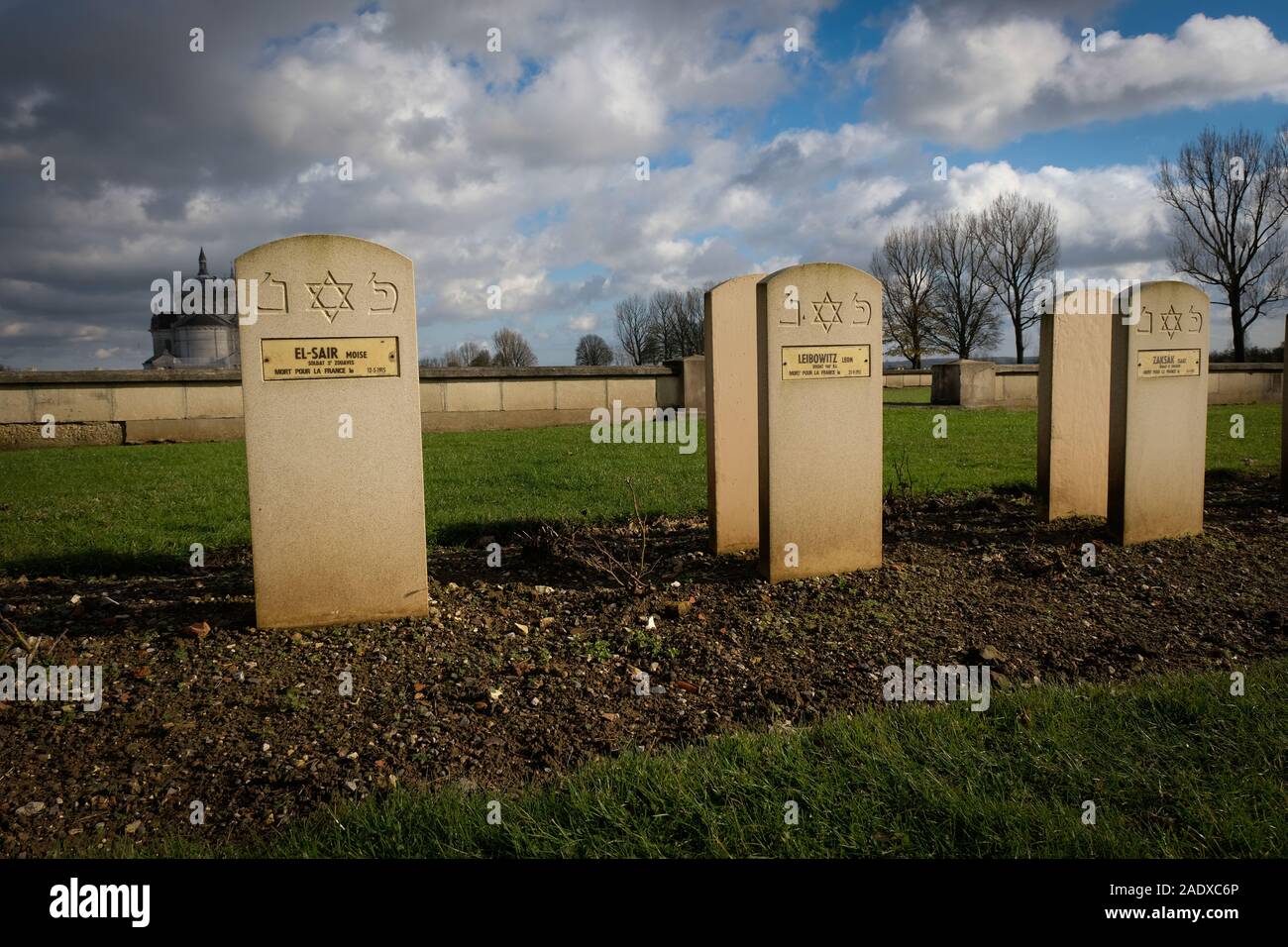 Jewish soldiers' graves at the French National War Cemetery at NotreDamedeLorette Ablain