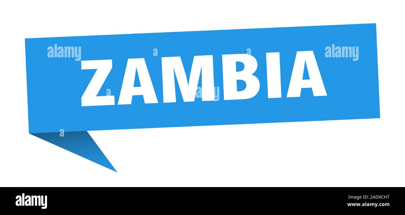 Zambia sticker. Blue Zambia signpost pointer sign Stock Vector Image