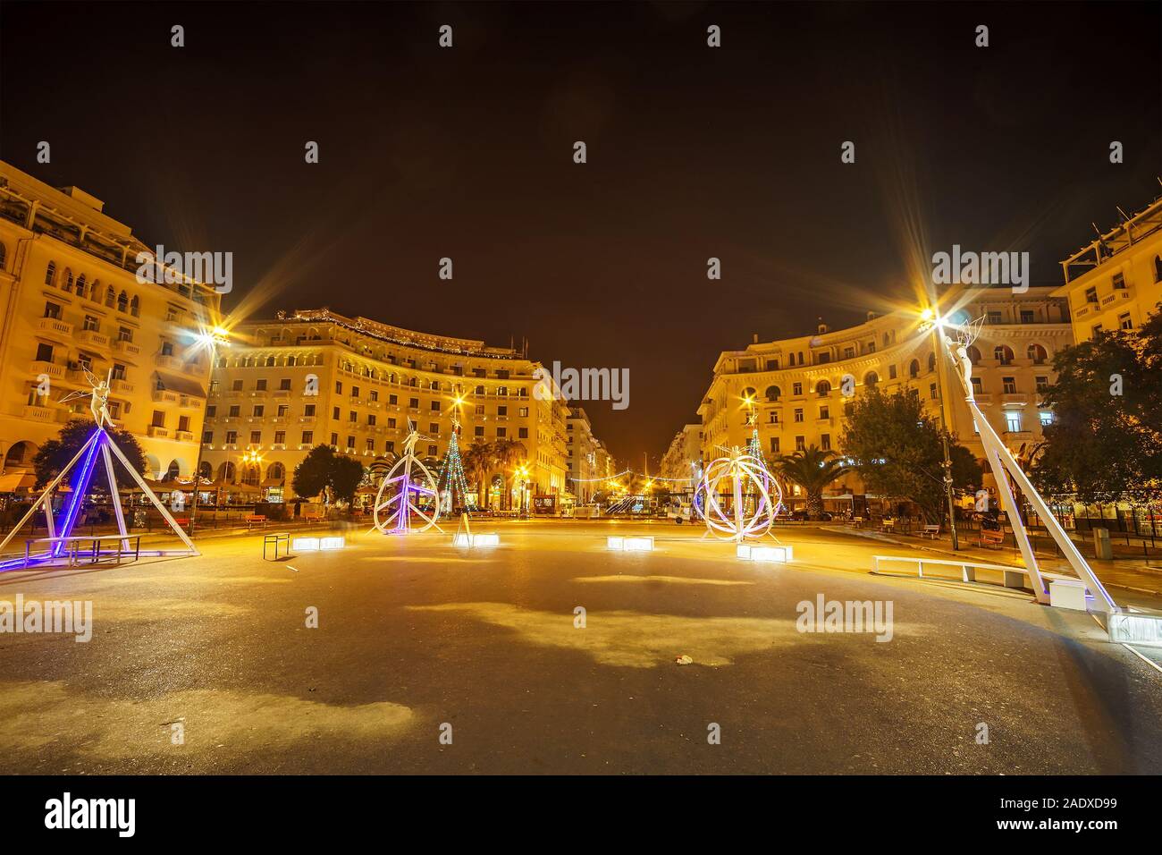 Thessaloniki, Greece - Christmas decorations at Aristotelous ...