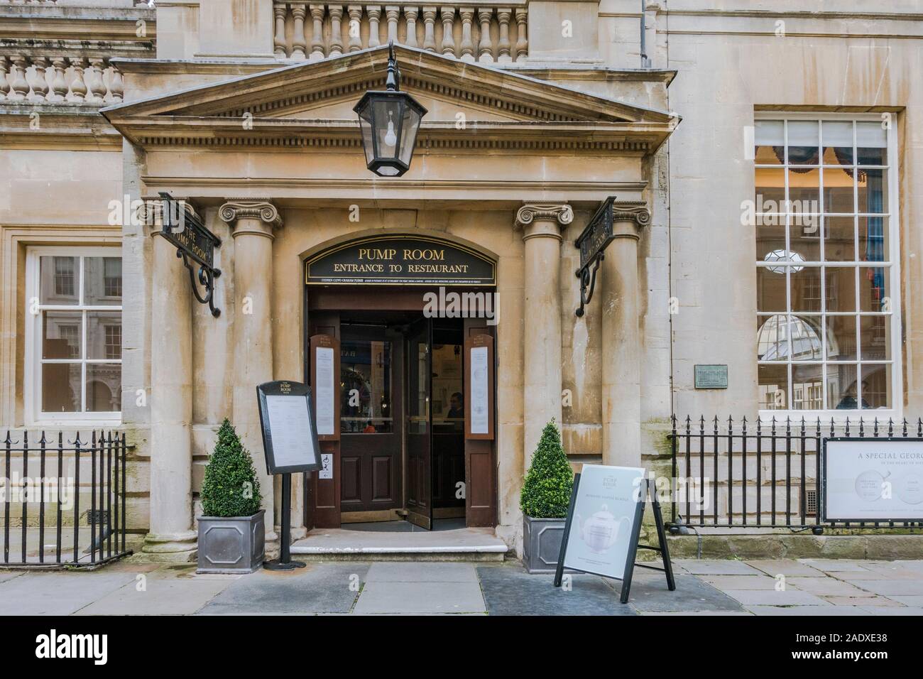 Bath England Abbey Courtyard Entrance Facade Pump Room