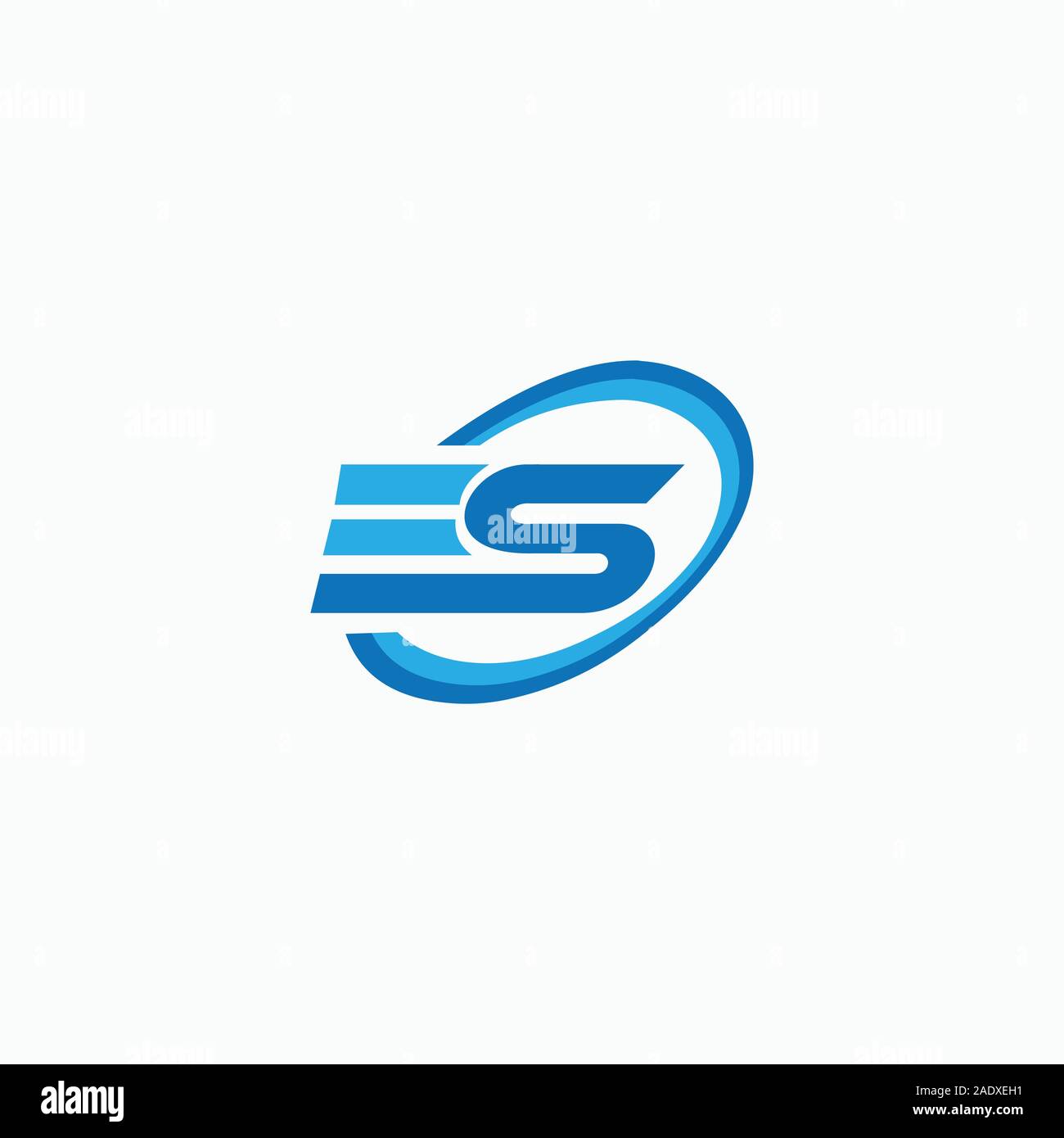 initial letter es or se logo vector logo design Stock Vector