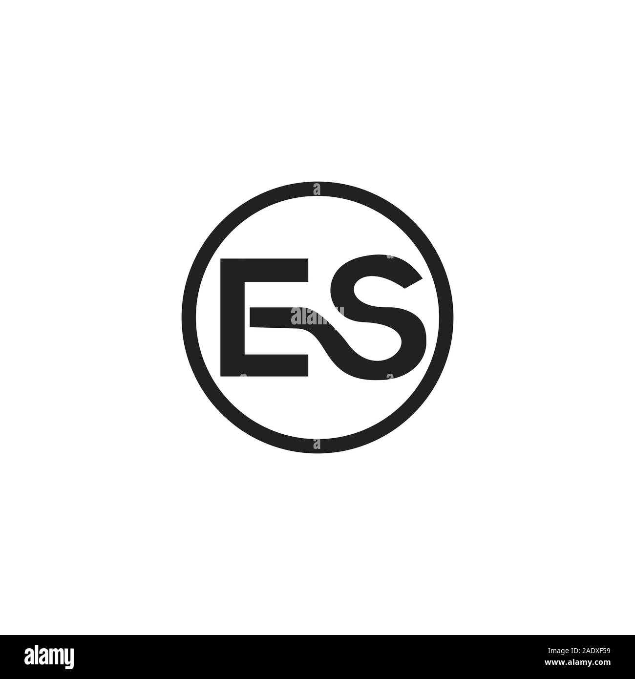 initial letter es or se logo vector logo design Stock Vector