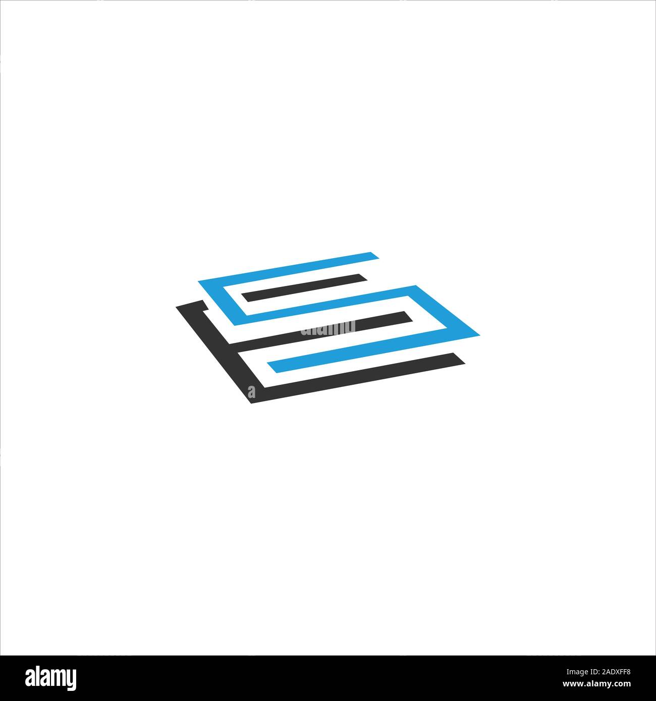 initial letter es or se logo vector logo design Stock Vector