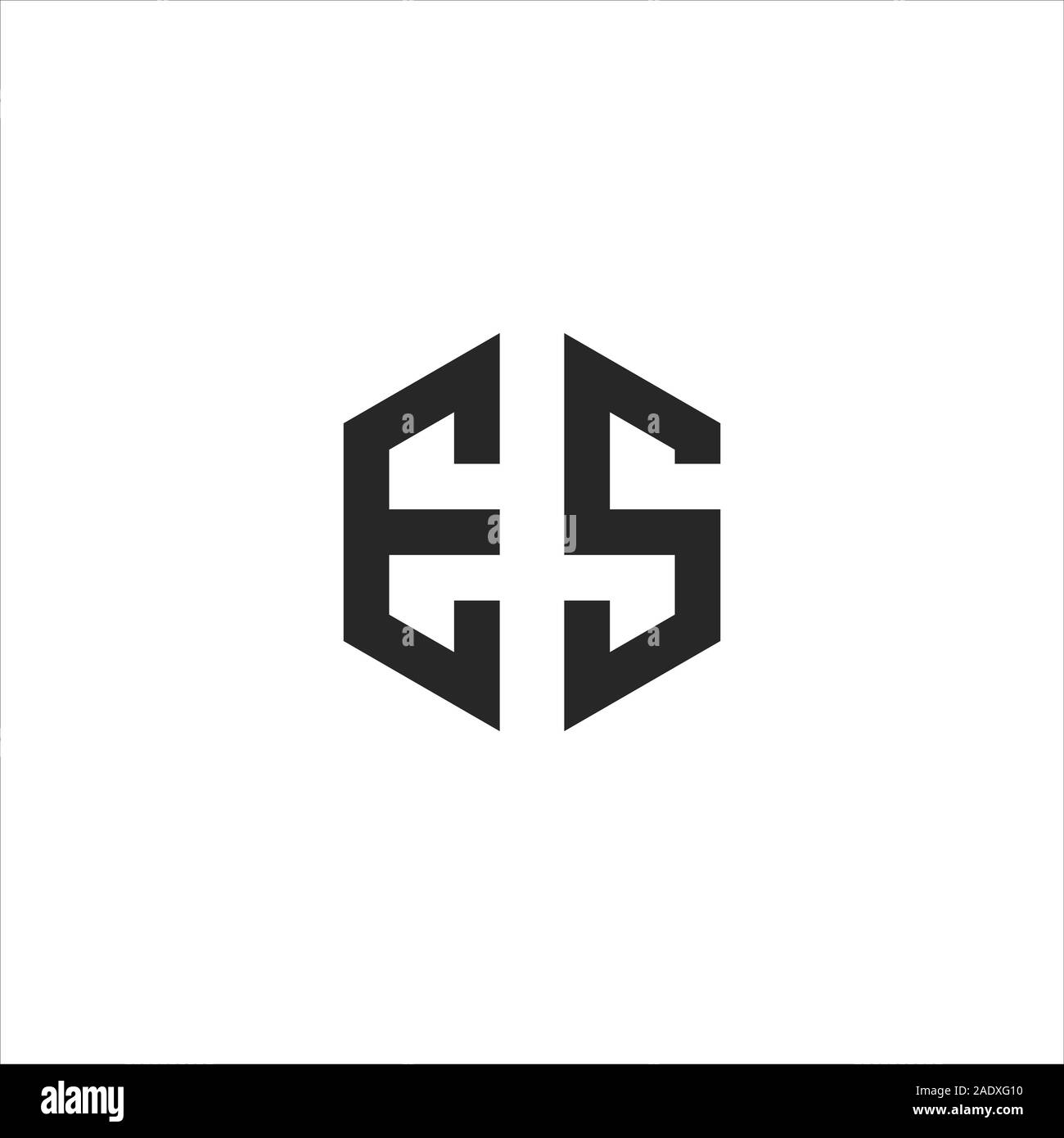 initial letter es or se logo vector logo design Stock Vector