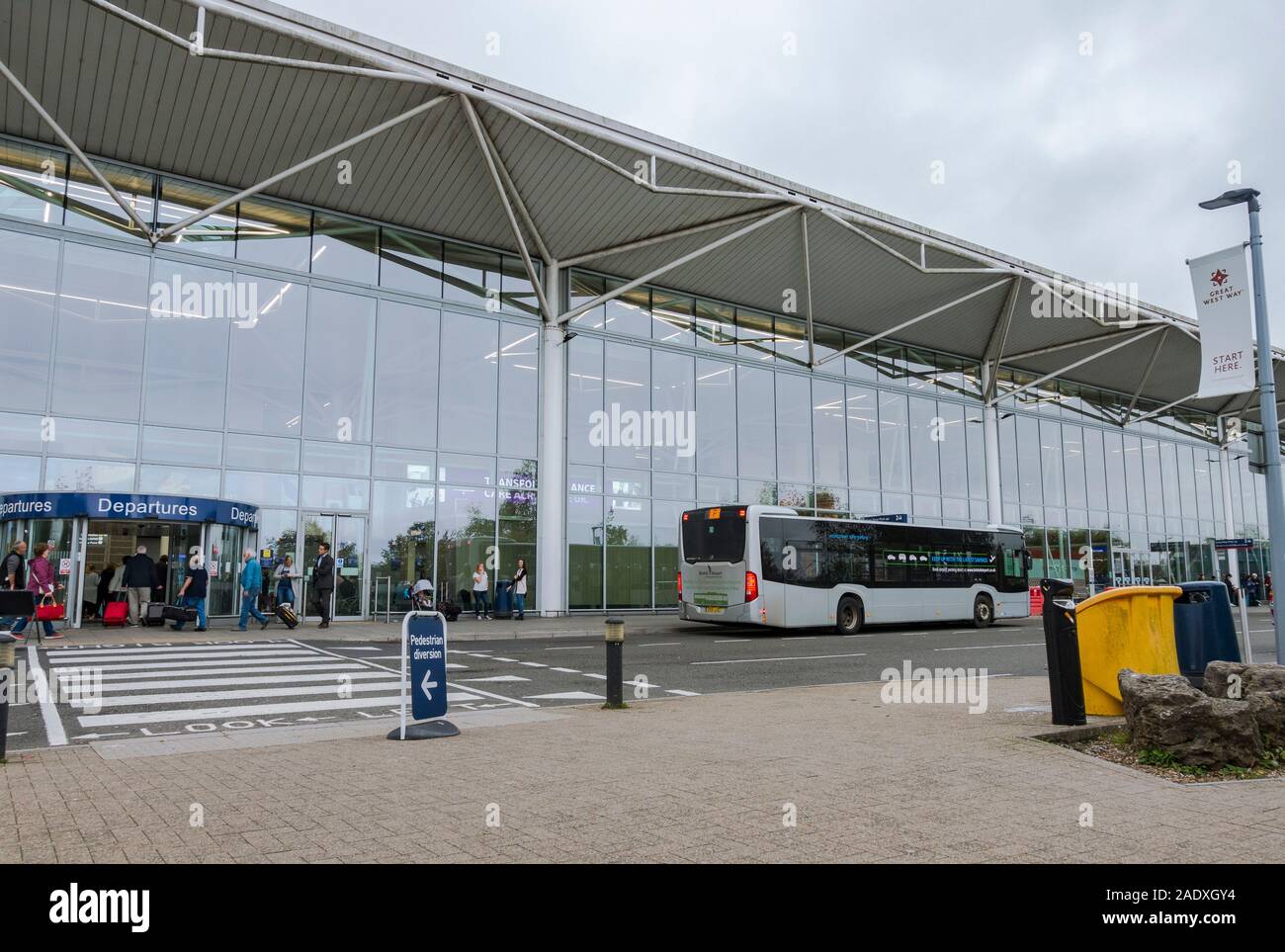 Bristol airport, Terminal, building at Lulsgate Bottom in North Somerset, UK. Stock Photo