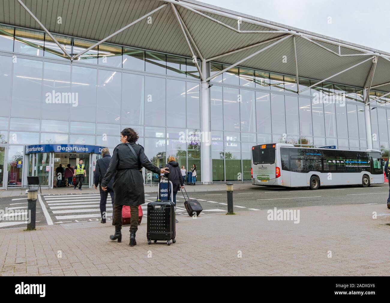 Bristol airport, Terminal, building at Lulsgate Bottom in North Somerset, UK. Stock Photo