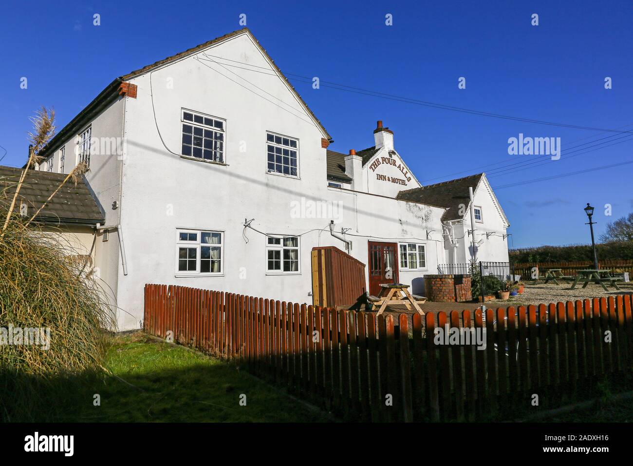 The Four Alls Inn public house or pub, Woodseaves, Market Drayton, Shropshire, England, UK Stock Photo