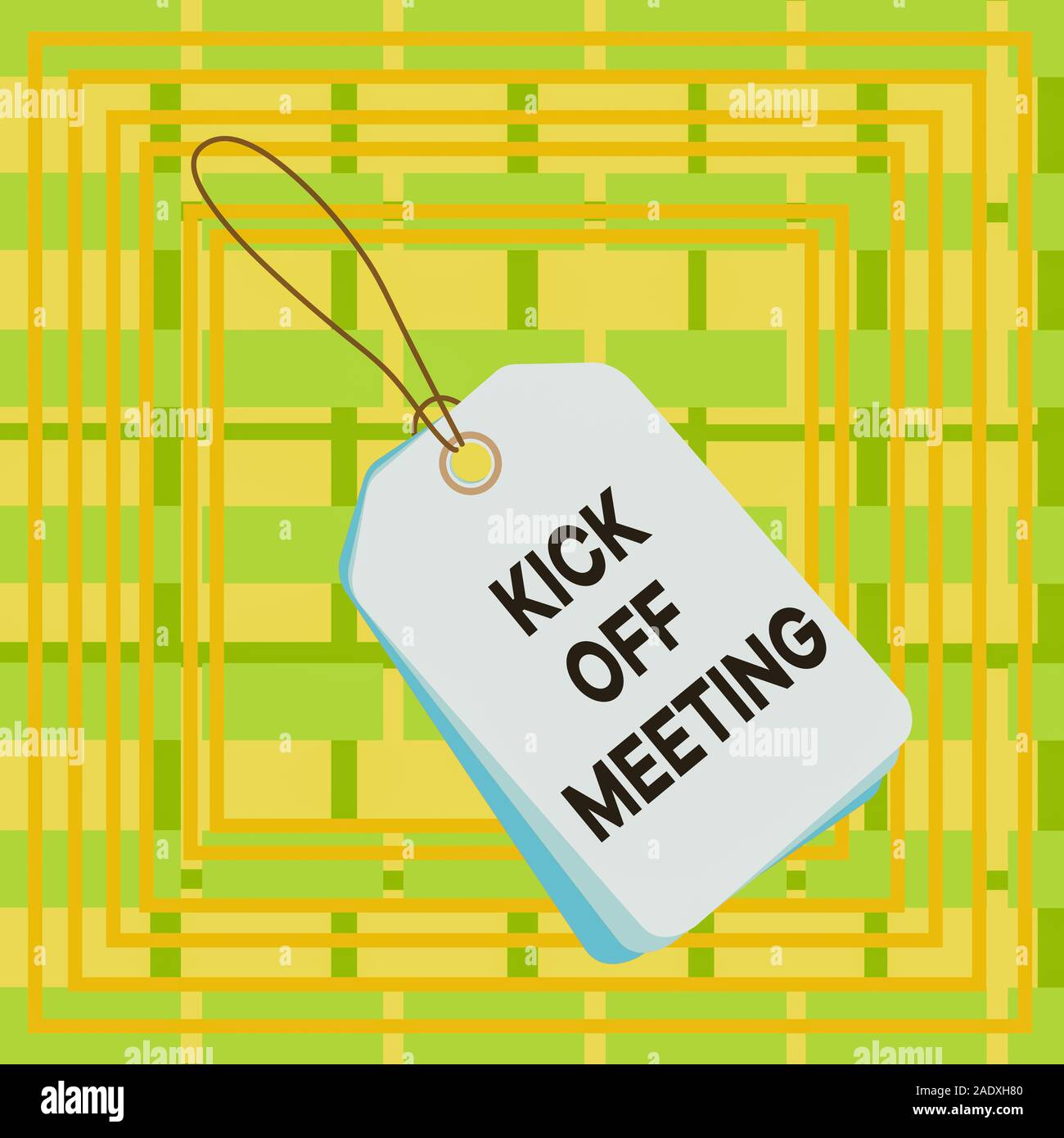 Text sign showing Kick Off Meeting. Business photo showcasing getting ...