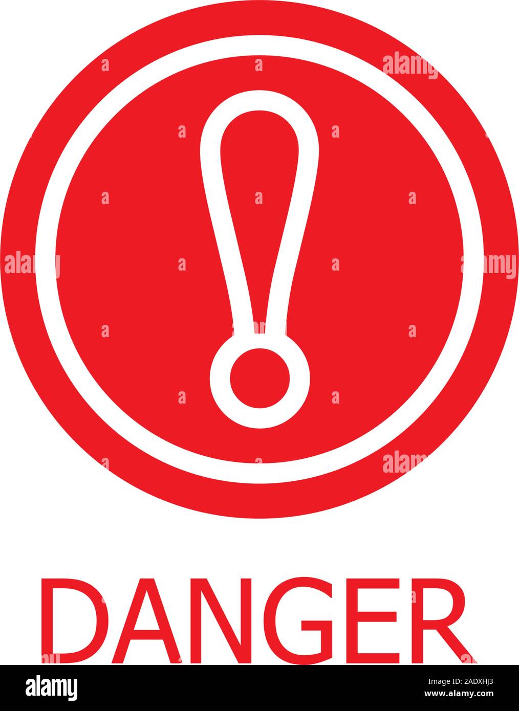 warning danger vector icon illustration design template Stock Vector