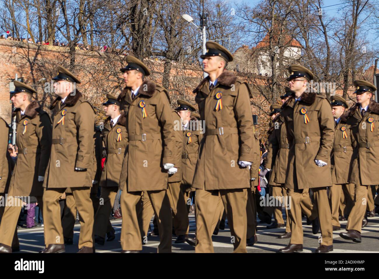 The annual military parade of the Romanian Armed Forces. Romanian Army Parade, December 1, 2019 Stock Photo